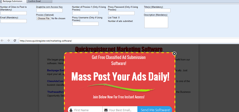 Backpage Easy Ad Submitter